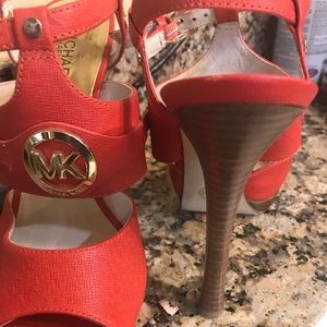 Michael Kors shoes. Reddish orange